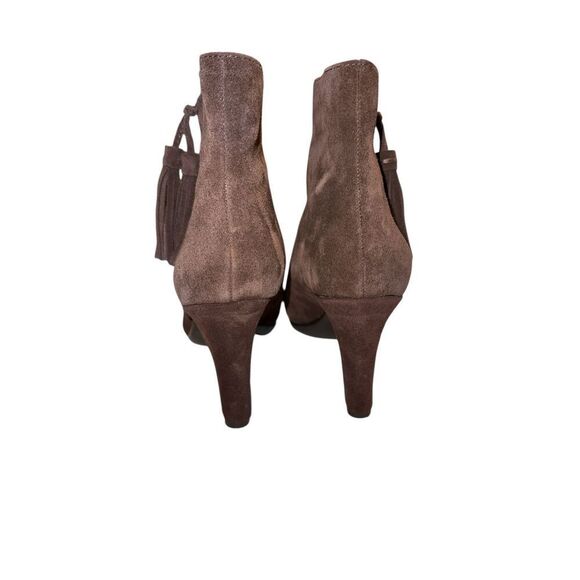 Anne Klein iflex Caroline Womens Size 7 Brown Suede Ankle Tassel Zip Booties - Picture 5 of 7